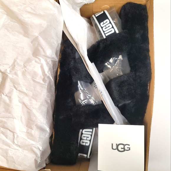 Women's Black UGG Slide Sandals Size 7 - Picture 5 of 6